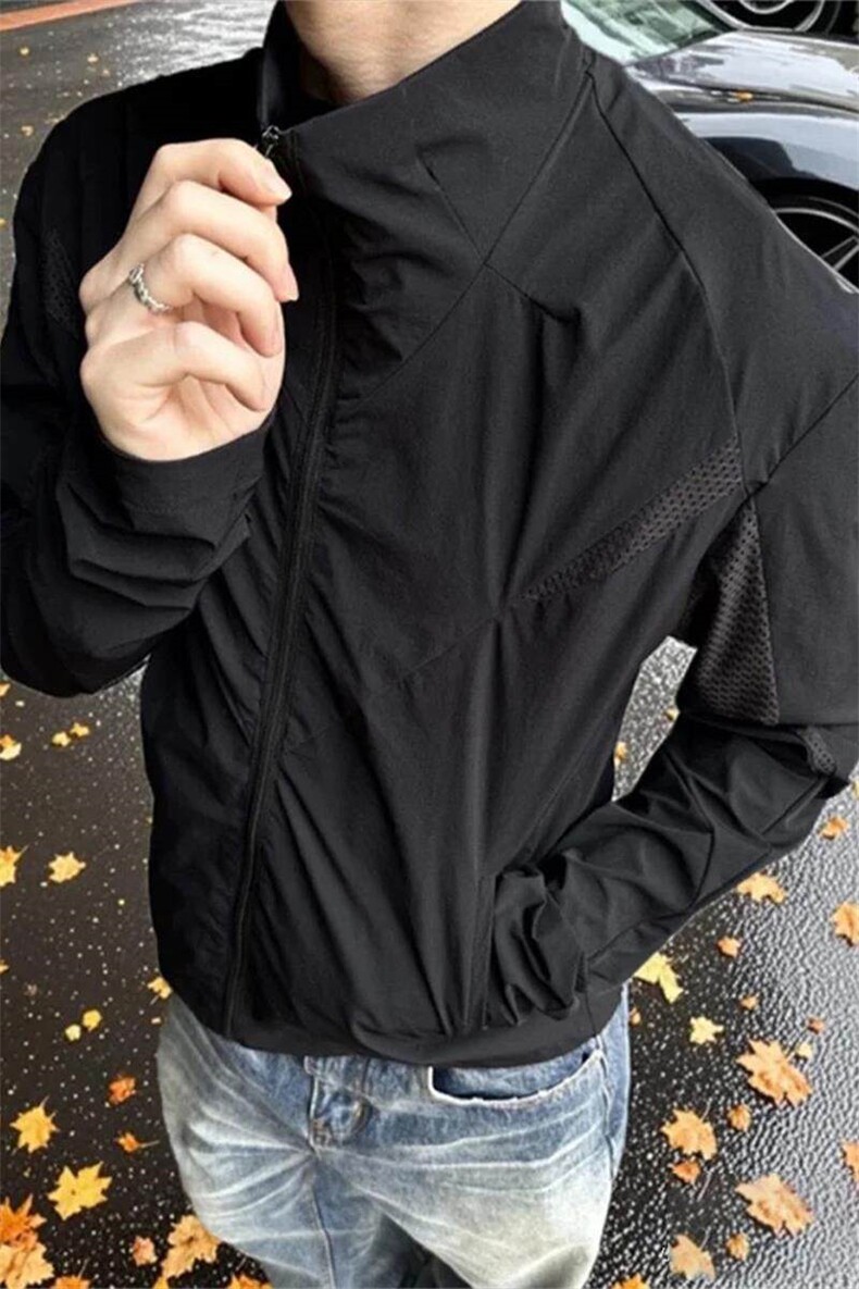 现货（网图慎用）连帽特批P55立领特批P50激光冲孔防晒衣男J5257,男装防晒衣,电商A001