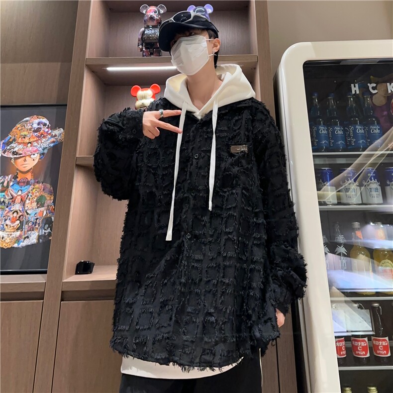 秋季潮流苏长袖衬衫外套212-2-DY96-特P45,男装衬衫,星座808A-1