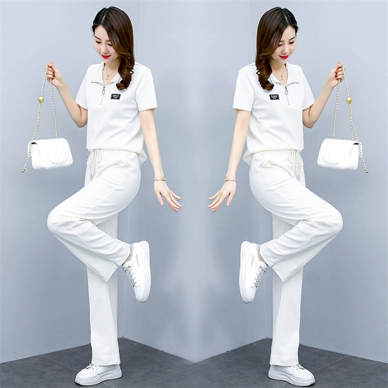2024夏季新款时尚气质两件套休闲套装女宽松显瘦百搭运动服,女装套装/套裙,依如秀(原杭风阁)