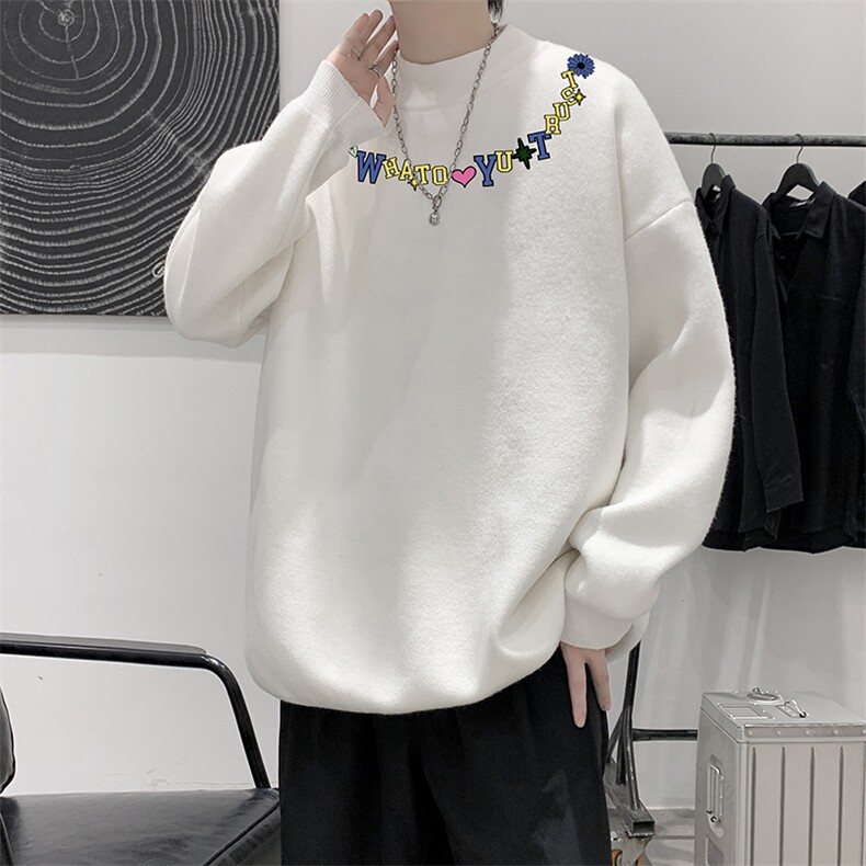 半高领毛衣男大码胖子针织衫毛线衣M18381-P45加绒款-P65,男装针织衫/毛衣,电商A040