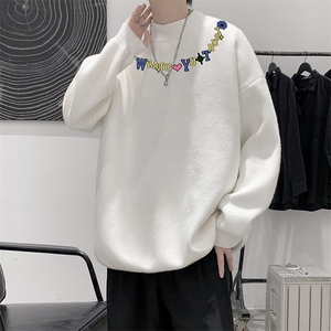 半高领毛衣男大码胖子针织衫毛线衣 M18381-P45 加绒款-P65图片