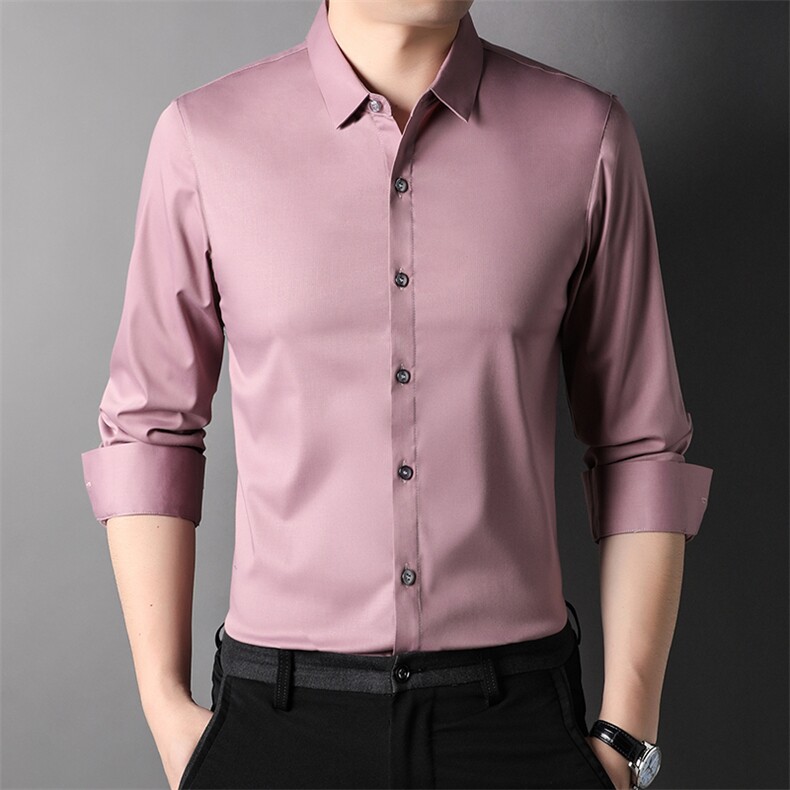 CA22106钱塘2020-2中年男士春秋薄款商务休闲长袖衬衣P59,男装衬衫,钱塘207-2