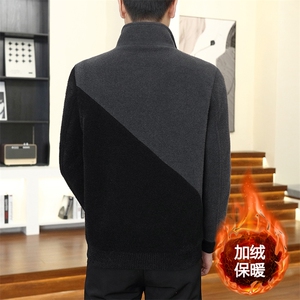 秋冬新款金貂绒个性拼接加绒加厚毛呢大衣夹克外套男D29P145控238图片