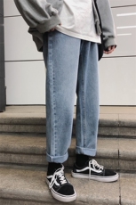 牛仔裤男士2021春秋季新款宽松直筒裤九分休闲裤潮DS672TP35，男装牛仔裤，电商A102
