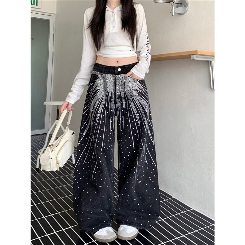 H171-P63女童阔腿裤夏装2025新款女大童薄款洋气山本裤,男装休闲裤,电商B323A