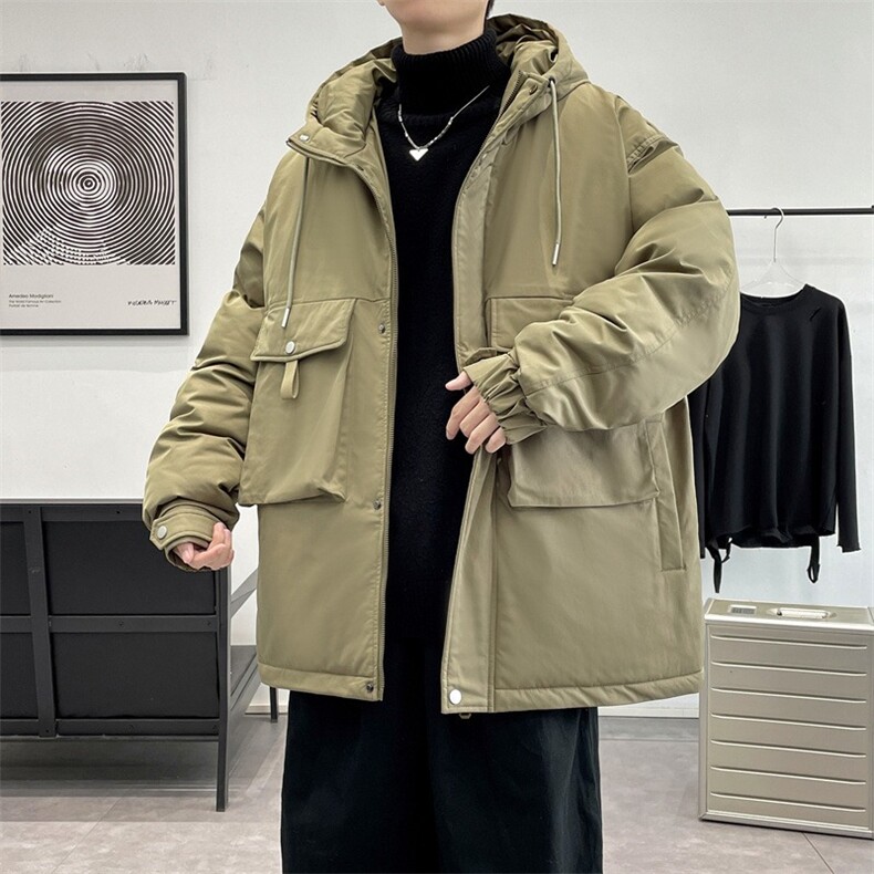 加厚冬男连帽棉衣工装大口袋字母刺绣棉袄大码M-5XLMY13P115,男装棉衣,星座1013-1
