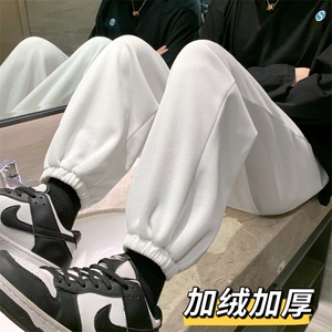 A秋季休闲加厚男原宿港风百搭卫裤束脚裤  K1750-P常规23  加绒25图片