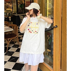 万针全刺绣工艺抖音得物高品质260克重磅纯棉双纱美式高街短袖T恤，男装T恤，电商A486