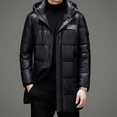 新款羽绒服男常规冬季连帽中长款男士保暖潮流外套MSNAY7108-P365，男装羽绒服，电商B212（原钱塘6029）