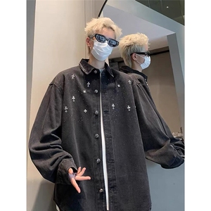 高级感重工烫钻星空满天星牛仔外套男女设计感夹克百搭宽松上衣服
