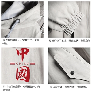 JK41198-P85 加棉款-P115 纯棉连帽夹克男士大码工装夹克男 网格图片