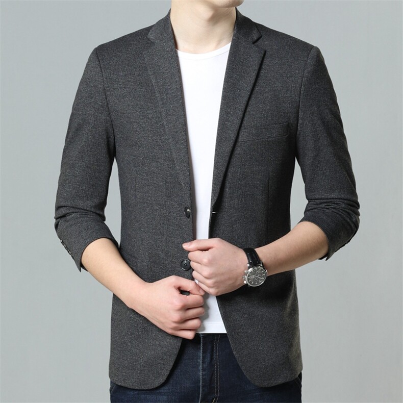 BGW303男式秋冬2023新款西装男针织西服外套修身商务休闲男P145,男装西服,电商B360