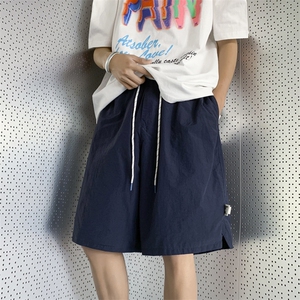 港风潮流宽松休闲五分裤日系薄款百搭外穿工装短裤男 K6708-P22图片