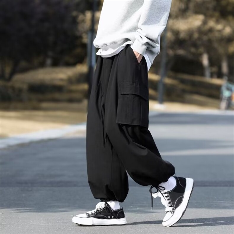 2022oversize阔腿工装裤秋季复古日系cityboy裤子休闲裤K4497-P40图片