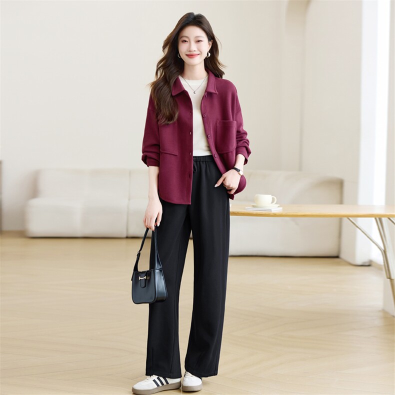 长期有大货开衫卫衣外套女秋装巨好看落肩纽扣上衣韩系无帽春秋装，女装套装/套裙，璐依舞