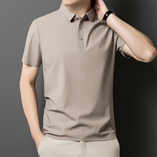 2025夏冰丝速干polo衫短袖男商务穿搭高端简约百搭T恤PL12357-P35，男装Polo衫，星座610（原A335）