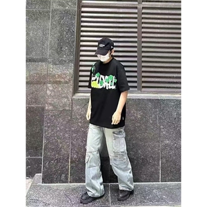 H0554-P40经典设计毛巾绣花夏季短袖T恤情侣装图片