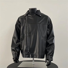 欧美街头宽松机车服皮衣男潮痞帅飞行员皮夹克外套PY112-P65，男装皮衣，星座1001-1