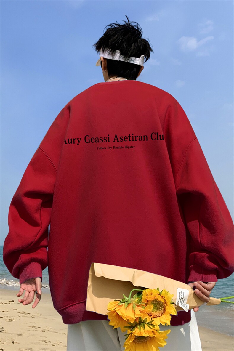 ！直播品质重磅宽松大码港风aury印花圆领卫衣WY110-特p28,男装卫衣,星座508（原C305）