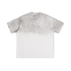 2025新款潮牌短袖宽松韩版字母印花扎染工艺T恤T9006/P5588，男装T恤，星座202-1