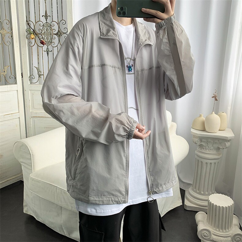 防晒衣男夏款潮流港风帅气宽松学院风休闲情侣外套F06-P35,男装夹克,星座308B-1