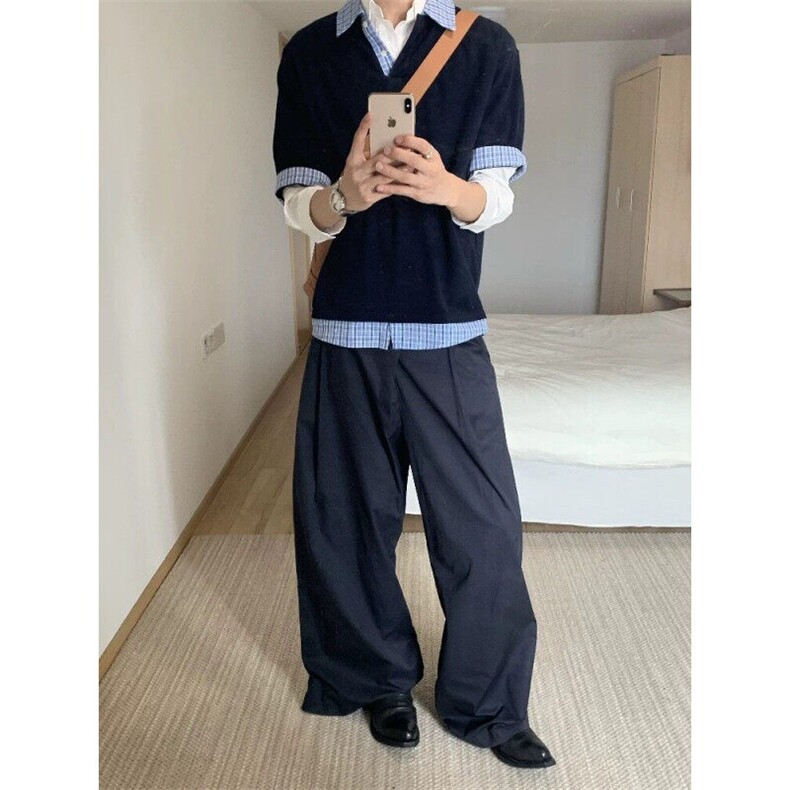 706-1-T685-P38特P现货夏季藏蓝色假两件拼接格纹poloT恤,男装T恤,星座706-1