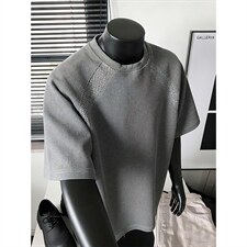 现货-原创-金属光泽面料拼接短袖解构T恤宽松1016-1T339P32K59，男装T恤，星座1016-1（原电商B408-1）