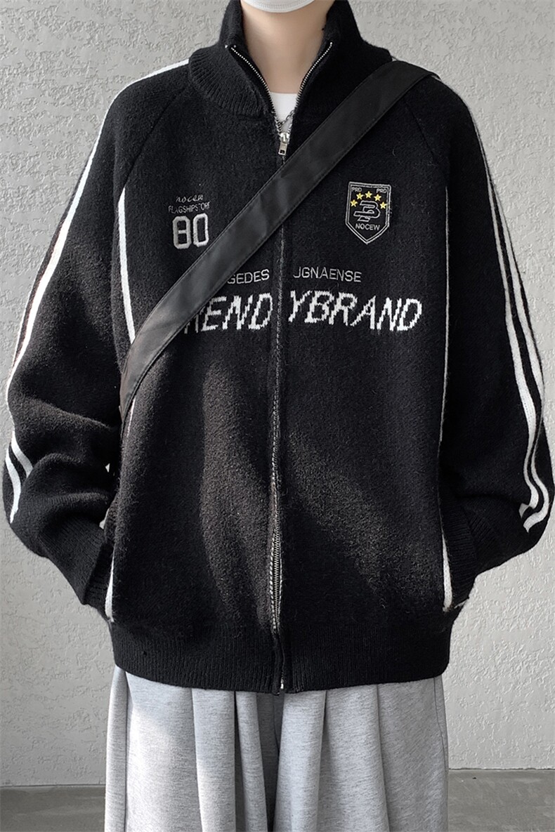 8XL-M超大码毛衣棒球服外套男针织衫开衫赛车夹克男MY1220-P118,男装夹克,电商D206-1