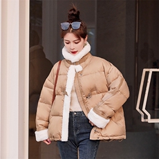 2023冬装新款时尚纯色简约羽绒服上衣，女装羽绒服，韩宇舍