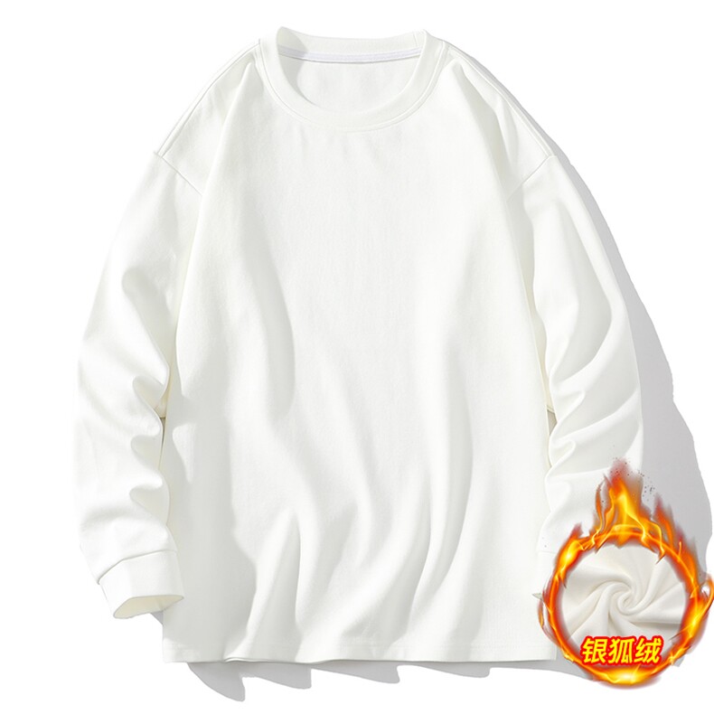 新款加绒加厚纯色潮流韩版宽松圆领休闲卫衣EY-3658JR-P50,男装卫衣,电商B306