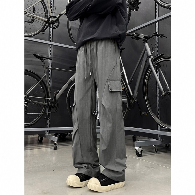 现货冰丝工装裤折邹休闲裤抖音可送样A061-AX00933-特P30，男装休闲裤，电商A061