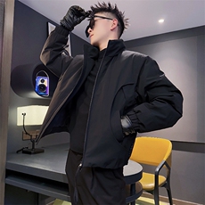AY129/P178控238冬季社会小伙立领保暖结构工装羽绒棉服男灰首，男装棉衣，星座305B-1