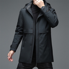 2023冬季新款脱卸帽羽绒服灰鸭绒外套中年爸爸装SFT98058-P260，男装羽绒服，电商B212（原钱塘6029）