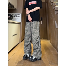 现货春夏伞兵裤子潮牌宽松阔腿登山工装休闲长裤男K651-P45，男装休闲裤，星座1505