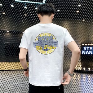 2021夏季新款潮牌个性印花男士潮流短袖T恤男 A436-T633-P25图片
