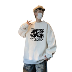 华夫格！华夫格上衣男圆领华夫格卫衣男大码长袖t恤男HY247-特P23，男装T恤，电商B367