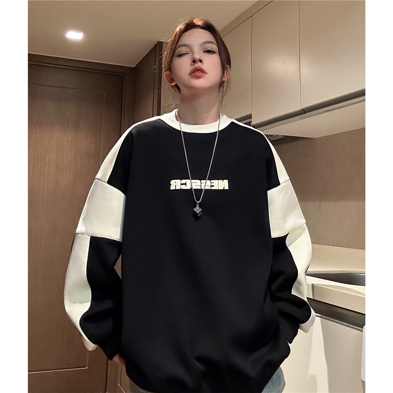 中性2025秋装新圆领发泡印花卫衣秋季男女情侣装宽松外套S289-P58，女装短外套，电商A233-1