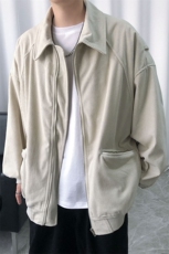 现货主推高品质灯芯绒夹克外套男潮宽松休闲大码A351-JK013-P90，男装夹克，电商A351