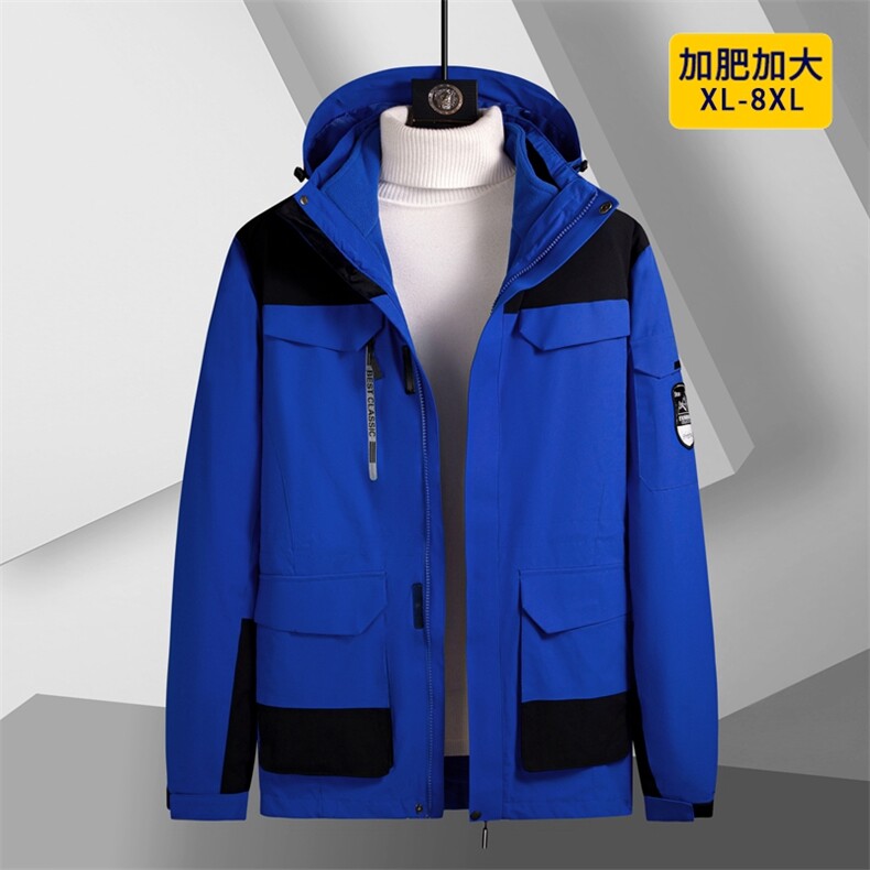 2023秋冬三合一抗寒加绒户外运动服两件套超大码冲锋衣PL799-P210图片