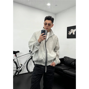 网图  美式拉链撞色宽松立领正肩休闲防晒衣男FS006/P55图片