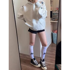 美式复古刺绣连帽卫衣女秋季新款重磅宽松长袖情侣帽衫LY1533-p55，男装卫衣，星座1008