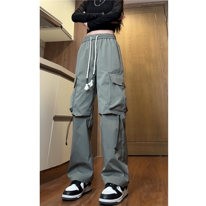 抖音2026春装新款防水冲锋裤宽松工装裤休闲裤子男K10027-P38图片