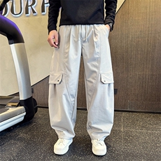 解构秋季新款弯刀工装裤男阔腿直筒裤A368-K2980-P68，男装工装外套，电商A368