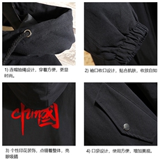 JK41199-P85加棉款-P115纯棉连帽夹克男士大码工装夹克男砖墙，男装夹克，电商A040A