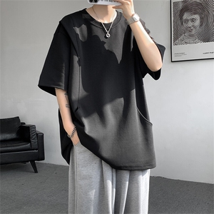 T299-特P30控58 260克华棉 夏季美式活页拼接口袋短袖T恤男宽松图片