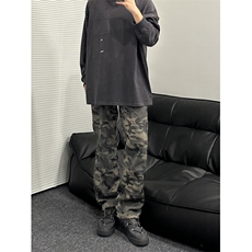 2024美式男伐木裤穿搭hiphop迷彩裤显腿长直筒工装裤GJ229P45，男装工装外套，电商D256-3(原A064-3)