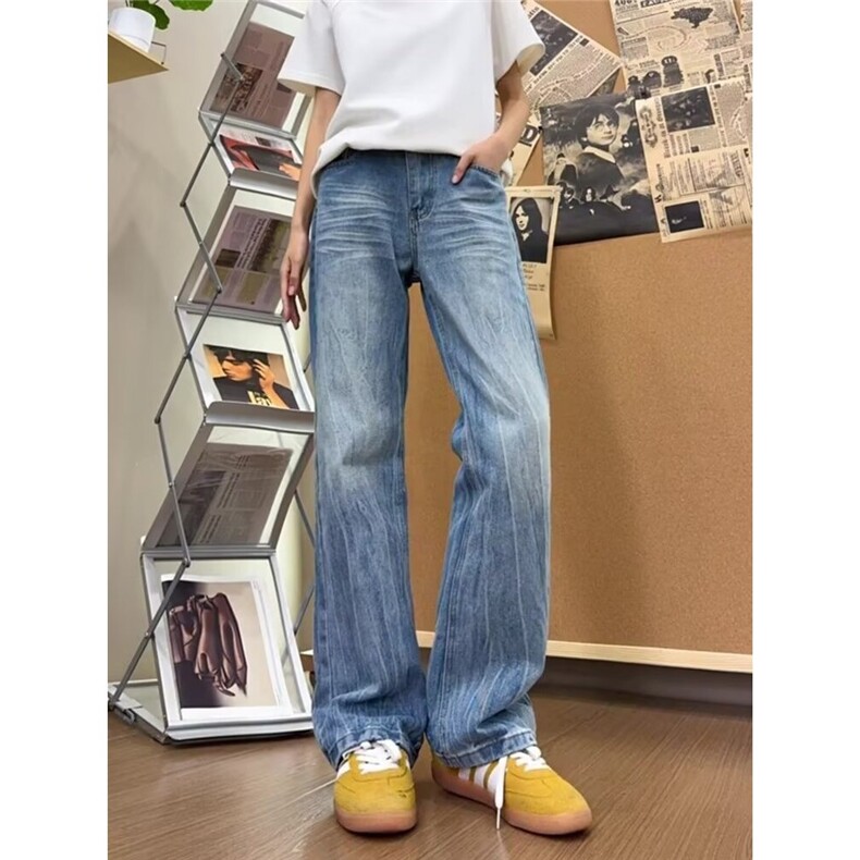 现货DKJ960-批55闪电纹直筒牛仔裤时尚日系原宿新款潮流,男装牛仔裤,星座603-2