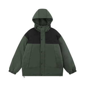 白底平铺 拼色工装面包服时尚连帽保暖棉衣A247-MY560 特批85图片