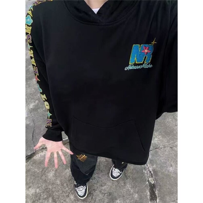 新款日系秋季新款长袖休闲卫衣大码宽松轻奢长袖简约WY1052,男装卫衣,星座208-5