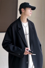 秋季小西装西服外套男ins上衣英伦单西宽松休闲A071-X06-P85，男装西服，电商A071